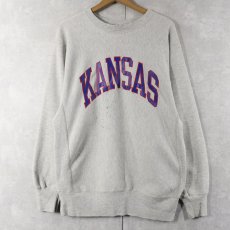 画像1: 90's Champion REVERSE WEAVE USA製 "KANSAS" プリントスウェット XL (1)