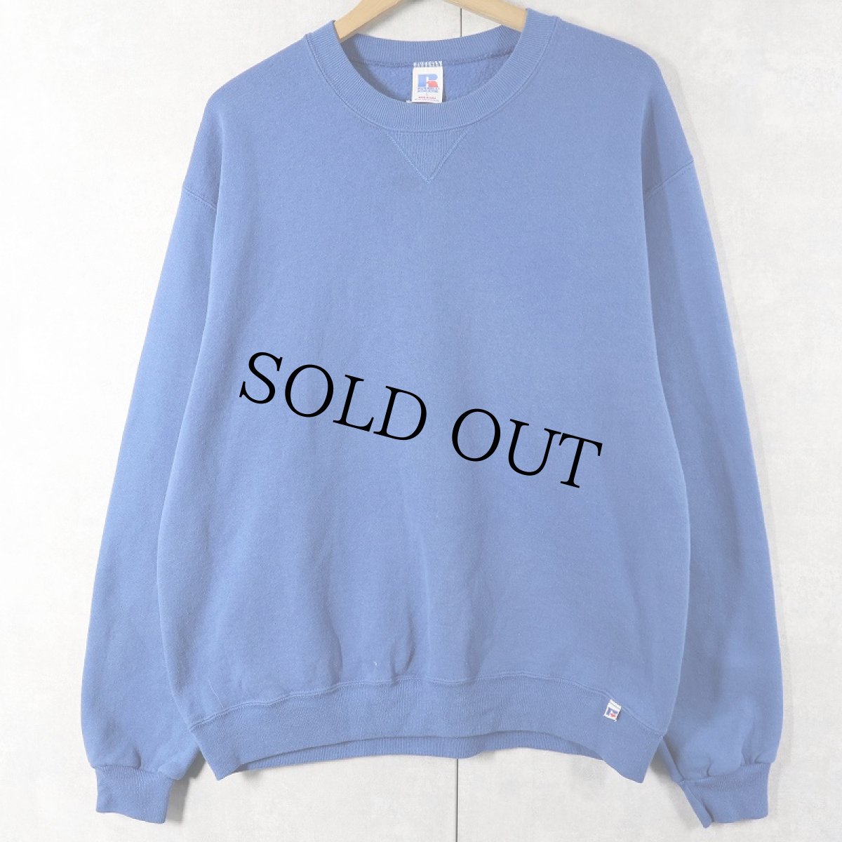 画像1: 80's RUSSELL ATHLETIC USA製 前V 無地スウェット L (1)