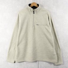 画像1: GAP "GAP ATHLETIC" ロゴ刺繍 ハーフジップ フリースプルオーバージャケット L (1)