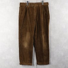 画像1: 80's Oliver Grant ITALY製 太畝 2タック コーデュロイパンツ W34 (1)