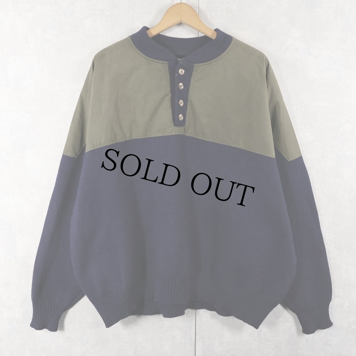 画像1: 90's FILSON USA製 GUIDE SWEATER NAVY XXL (1)