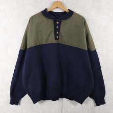 画像1: 90's FILSON USA製 GUIDE SWEATER NAVY XXL (1)