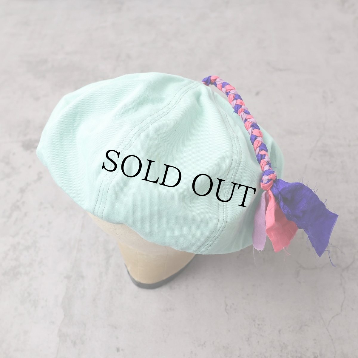 画像1: little original "over dye chino beret silk tassel" Remake beret (1)