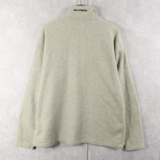 画像2: GAP "GAP ATHLETIC" ロゴ刺繍 ハーフジップ フリースプルオーバージャケット L (2)
