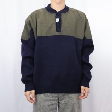 画像2: 90's FILSON USA製 GUIDE SWEATER NAVY XXL (2)