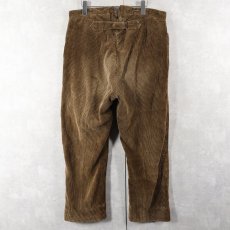 画像2: 40〜50's 針刺しシンチ コーデュロイパンツ W35 (2)