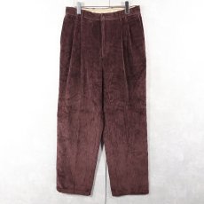 画像1: WORLD CREW EQUIPMENT 太畝 2タック コーデュロイパンツ W32 (1)