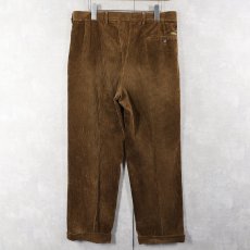 画像2: 80's Oliver Grant ITALY製 太畝 2タック コーデュロイパンツ W34 (2)