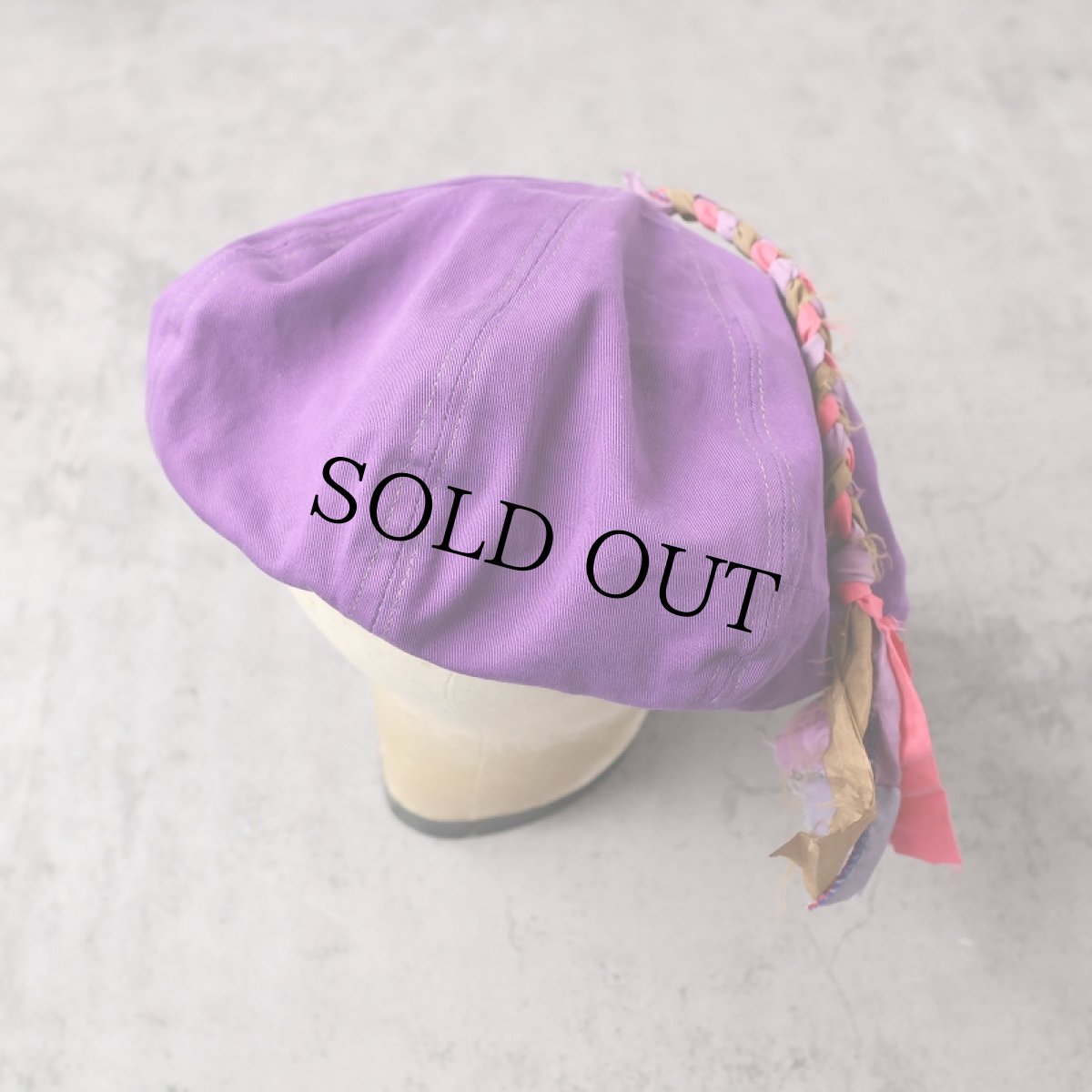 画像1: little original "over dye chino beret silk tassel" Remake beret (1)