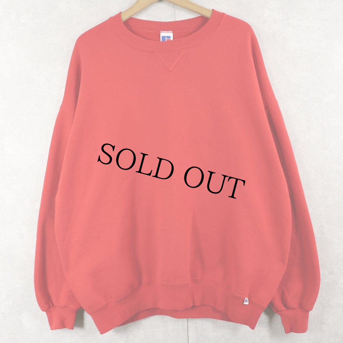 画像1: 90's RUSSELL ATHLETIC USA製 前V 無地スウェット XXL (1)