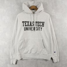 画像1: Champion REVERSE WEAVE "TEXAS TECH UNIVERSITY" プリントスウェットフーディー M (1)
