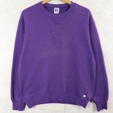 画像1: 90's RUSSELL ATHLETIC USA製 前V 無地スウェット M (1)