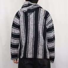 画像3: ストライプ柄 メキシカンパーカー L (3)