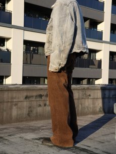 画像2: 70's〜 コーデュロイフレアパンツ BROWN W31 (2)