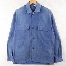 画像1: 70's〜 EURO コットンツイル ワークカバーオール (1)
