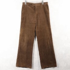画像3: 70's〜 コーデュロイフレアパンツ BROWN W31 (3)