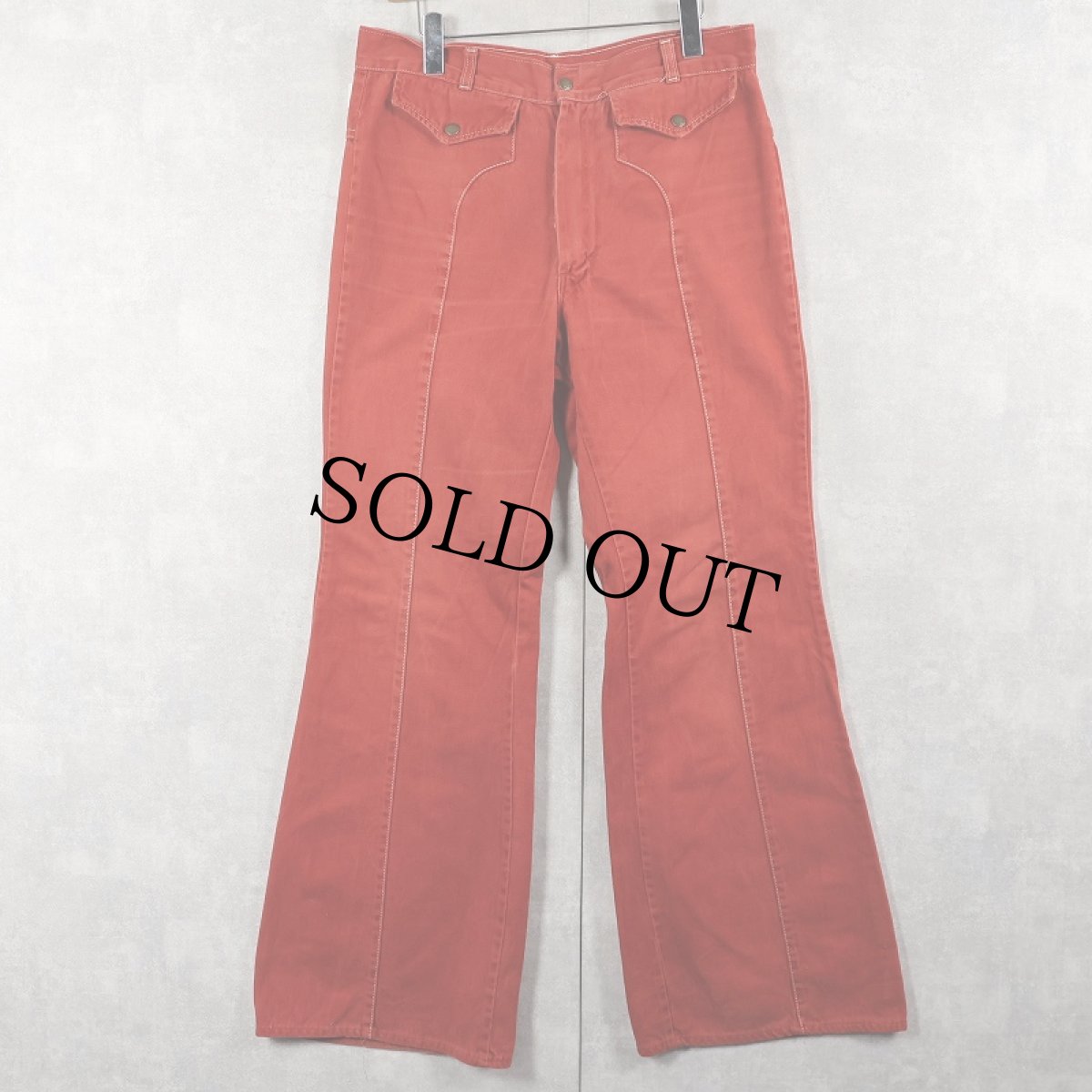 画像1: 60〜70's コットンブーツカットパンツ W32 (1)