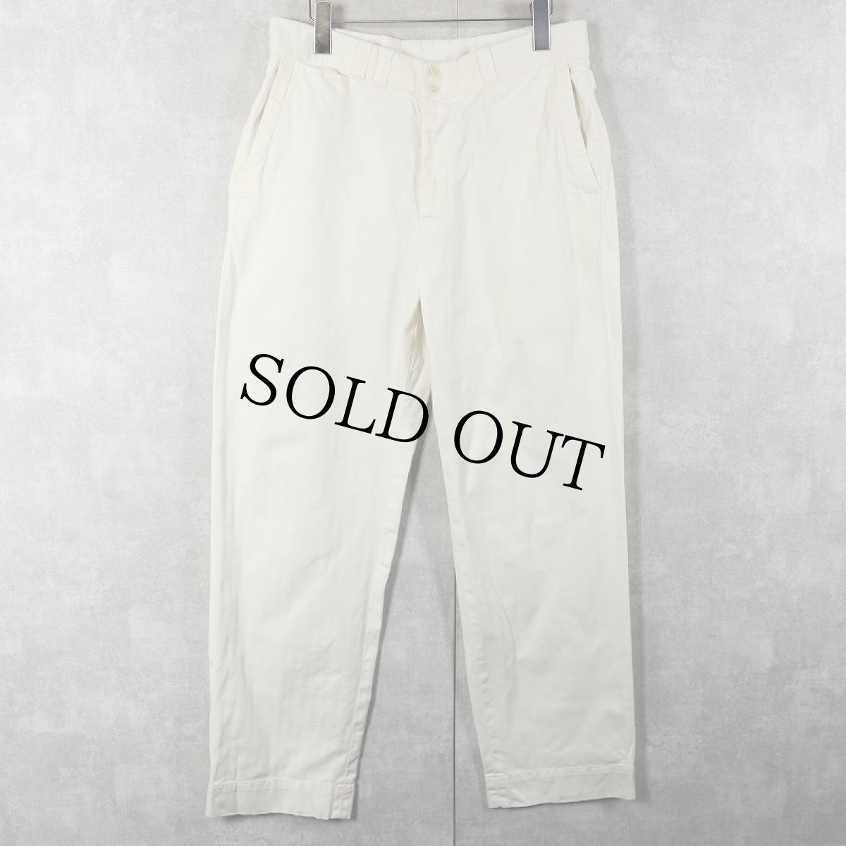 画像1: POLO Ralph Lauren サイドアジャスタ付き コットンチノトラウザーズ W32 (1)