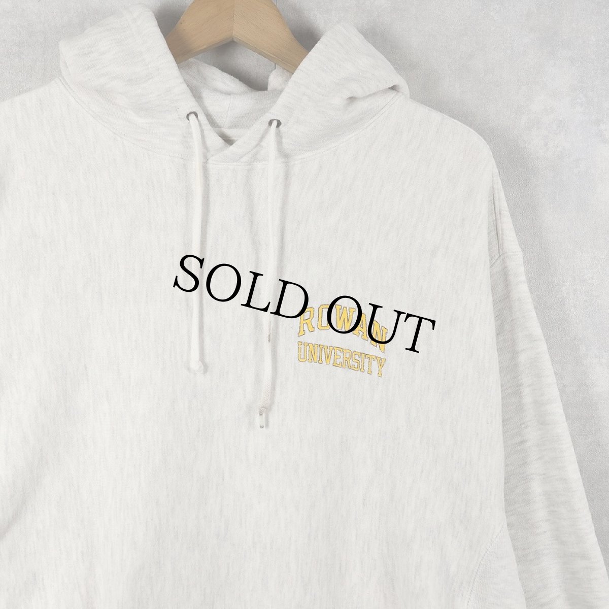 画像1: JANSPORT REVERSE WEAVE TYPE "ROWAN UNIVERSITY" プリントスウェットフーディー L  (1)