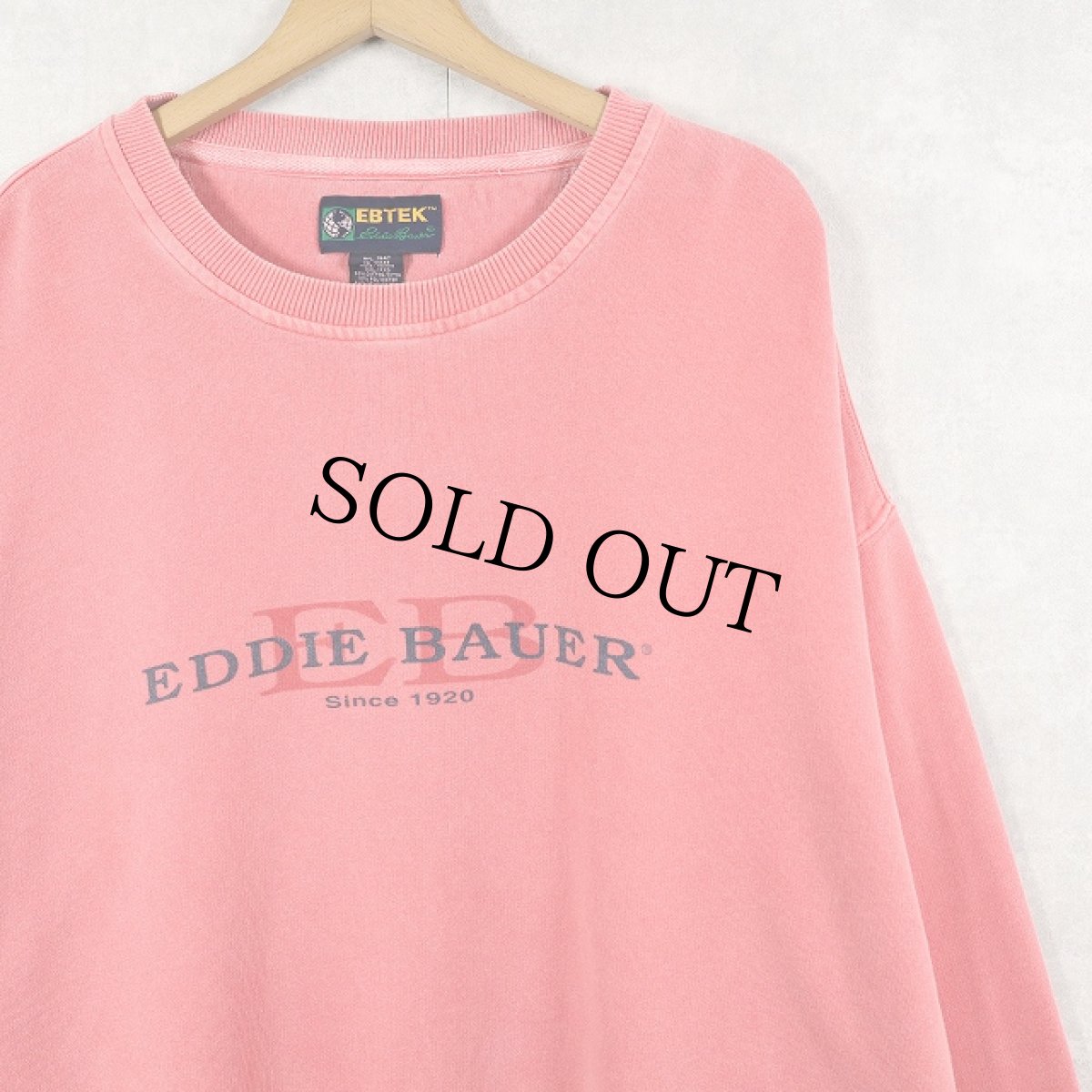 画像1: 90's Eddie Bauer EBTEK "Calvin Klein" パロディプリントスウェット XXL (1)