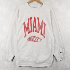 画像1: 90's Champion REVERSE WEAVE USA製 "MIAMI UNIVERSITY" プリントスウェット XXL (1)