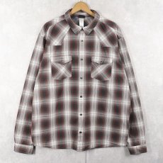 画像1: 2011AW Patagonia "ORGANIC COTTON" オンブレーチェック柄 コットンシャツ XL (1)
