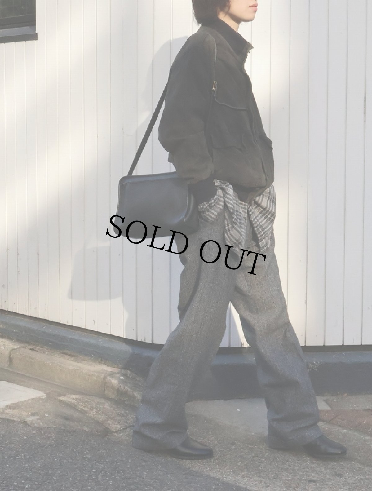 画像3: 50〜60's 針刺しシンチバック ネップ混 ツイードスラックス W30 (3)