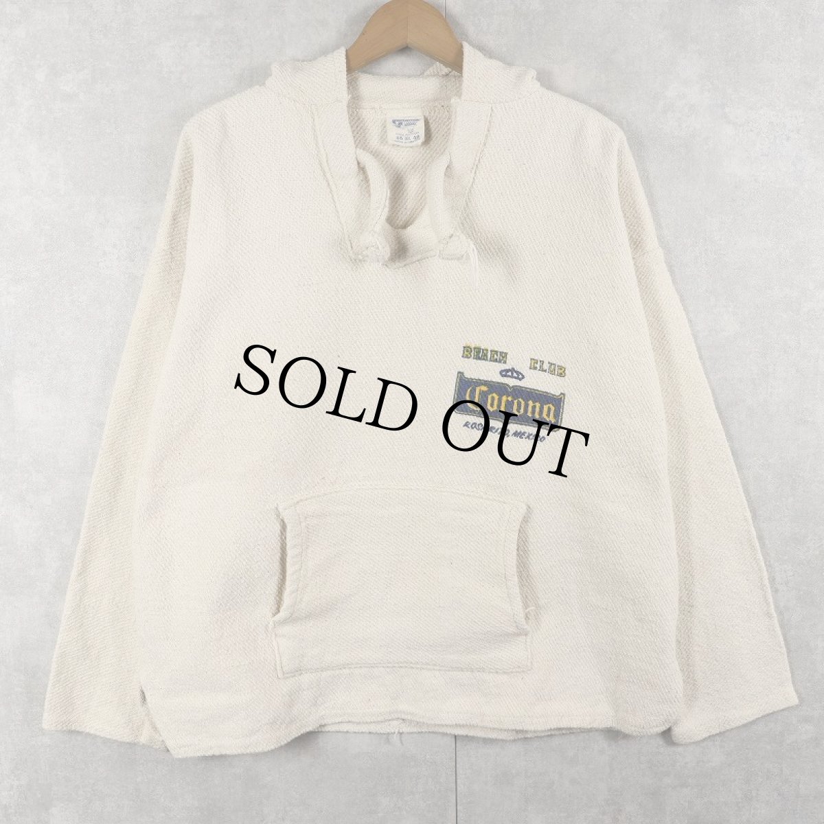 画像2: CORONA BEACH CLUB MEXICO製 ビールメーカープリント メキシカンパーカー XL (2)