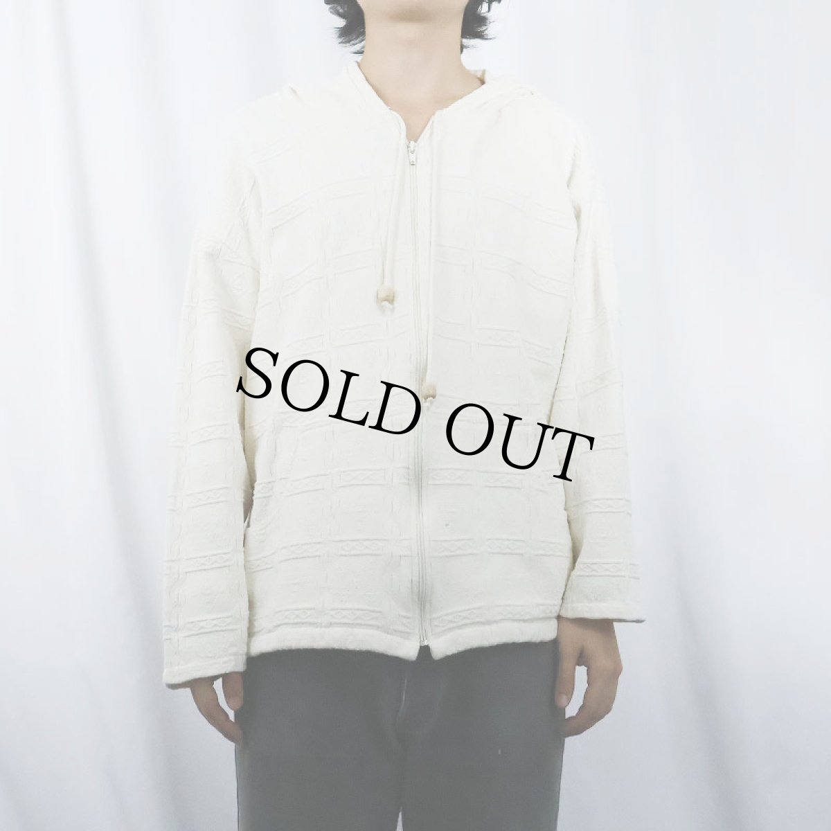 画像4: LA COTONNIERE 柄織 コットンジップパーカー size3 (4)