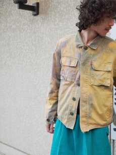画像1: Levi's カットオフ ブリーチ加工 コットンジャケット L (1)