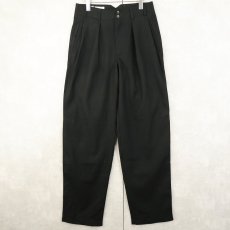 画像3: 80's〜 OTIMO ITALY製 2タック ウールスラックス BLACK W30 (3)