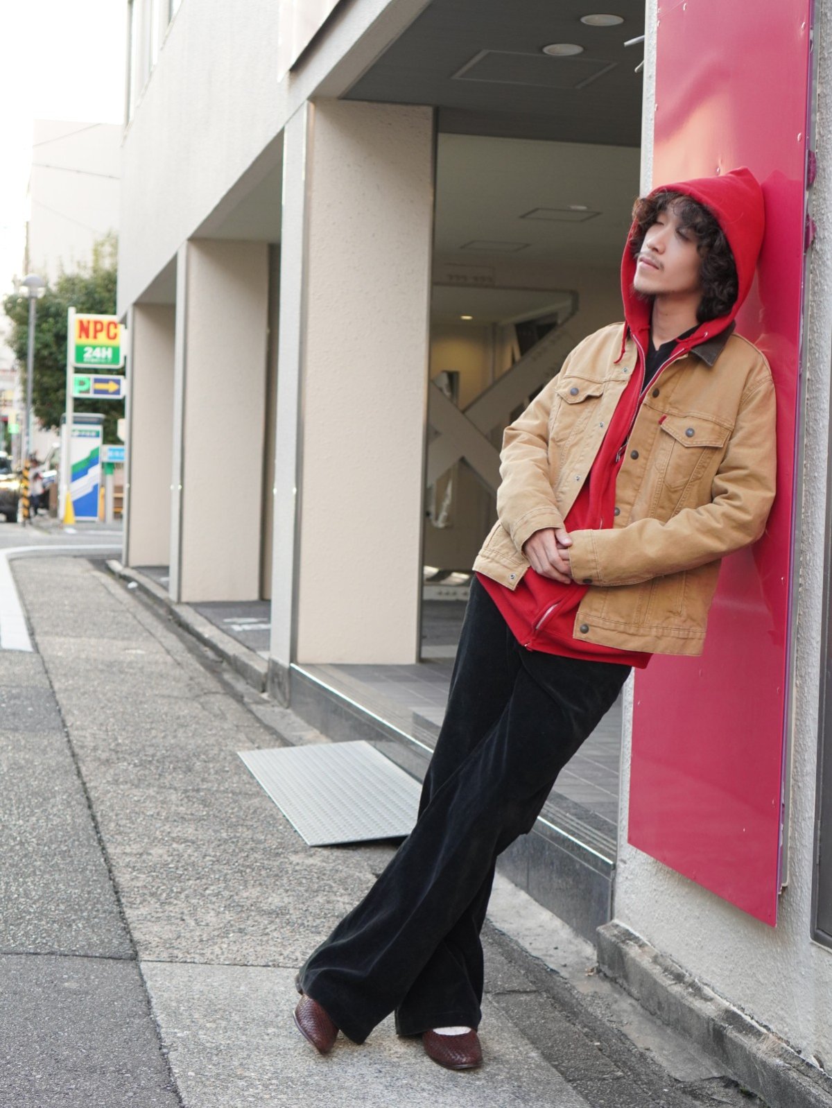 画像2: Levi's 72890 チェック柄ライナー コットンキャンバスジャケット M (2)