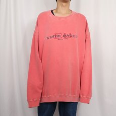 画像2: 90's Eddie Bauer EBTEK "Calvin Klein" パロディプリントスウェット XXL (2)