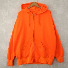 画像1: 70〜80's 裏サーマル ポリエステル スウェットジップパーカー SIZE54 (1)