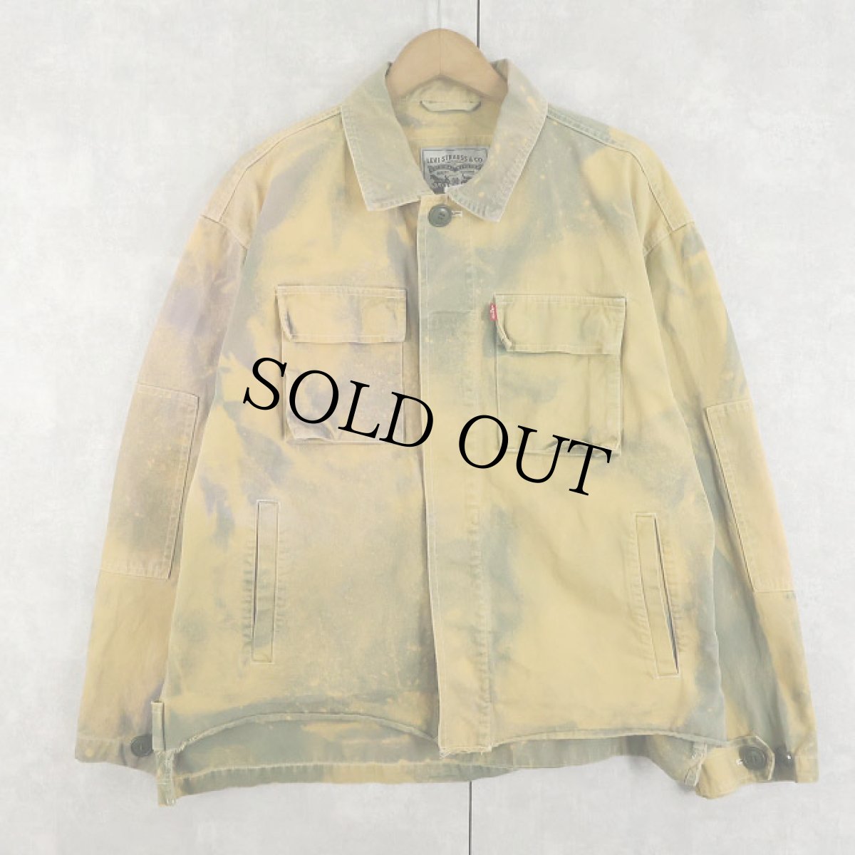 画像3: Levi's カットオフ ブリーチ加工 コットンジャケット L (3)