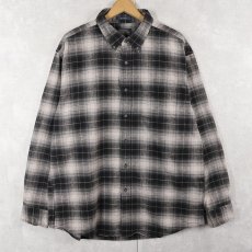 画像1: PENDLETON "MASON" オンブレーチェック柄 コットンボタンダウンシャツ XL (1)