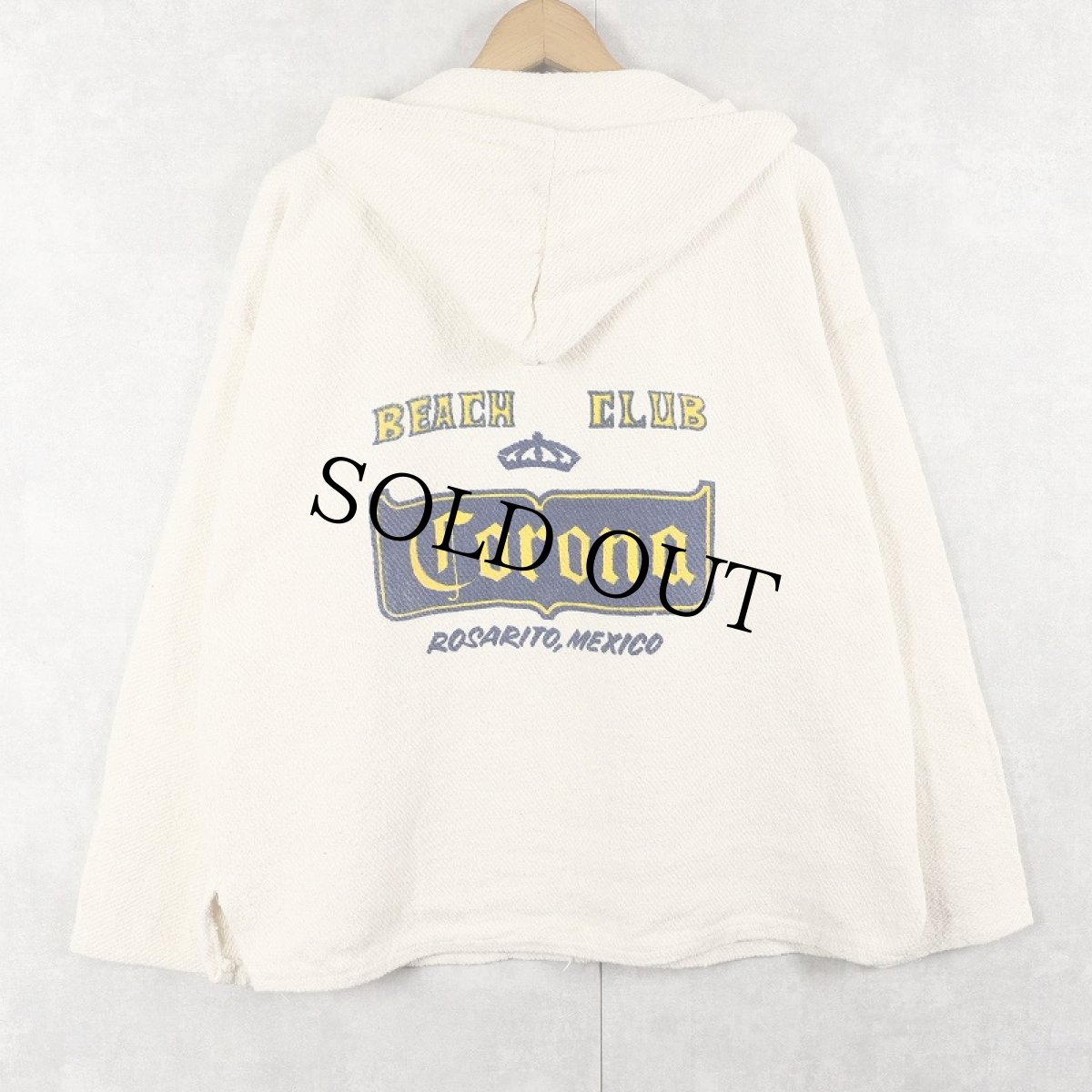 画像1: CORONA BEACH CLUB MEXICO製 ビールメーカープリント メキシカンパーカー XL (1)