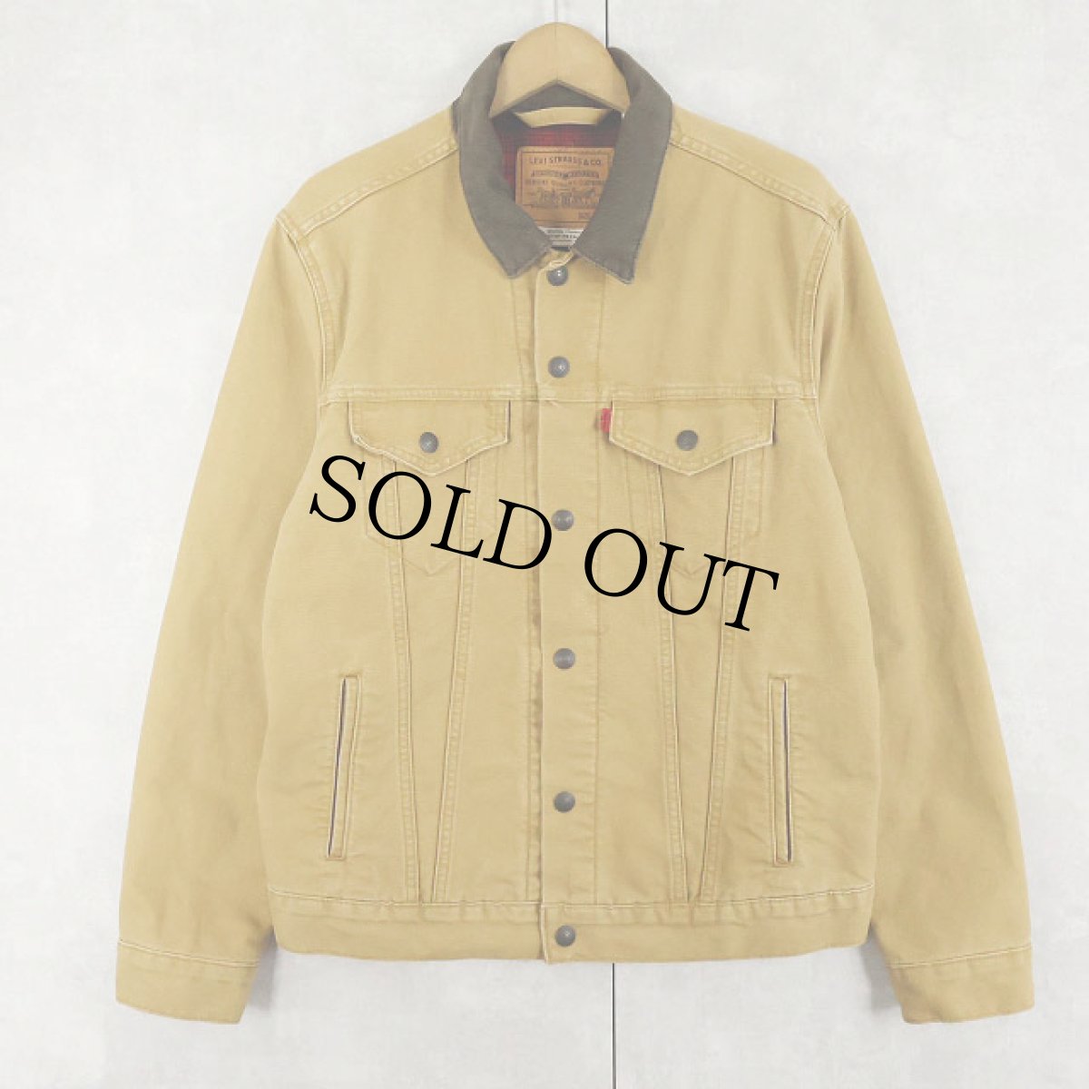画像3: Levi's 72890 チェック柄ライナー コットンキャンバスジャケット M (3)