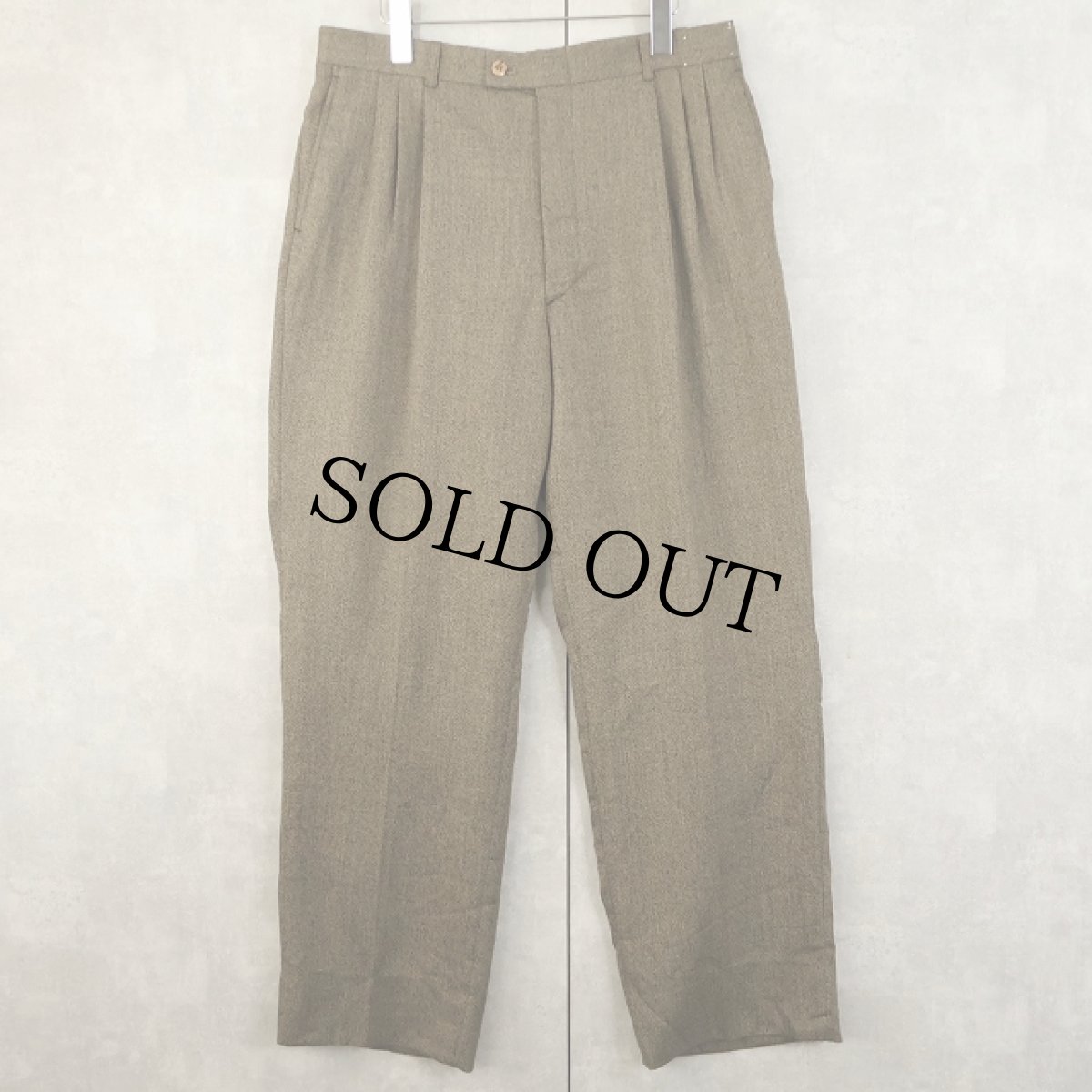 画像1: 3タック ワイドスラックス W34 (1)