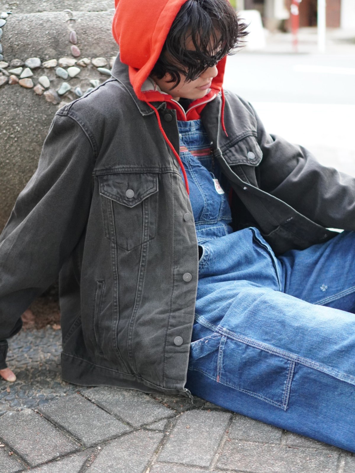 画像1: Levi's 77380 ブラックデニムジャケット L (1)