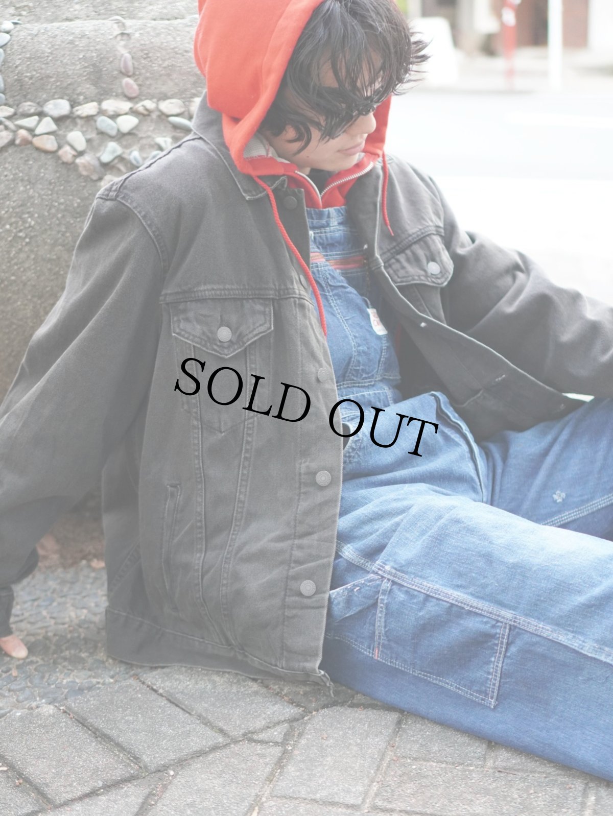 画像1: Levi's 77380 ブラックデニムジャケット L (1)