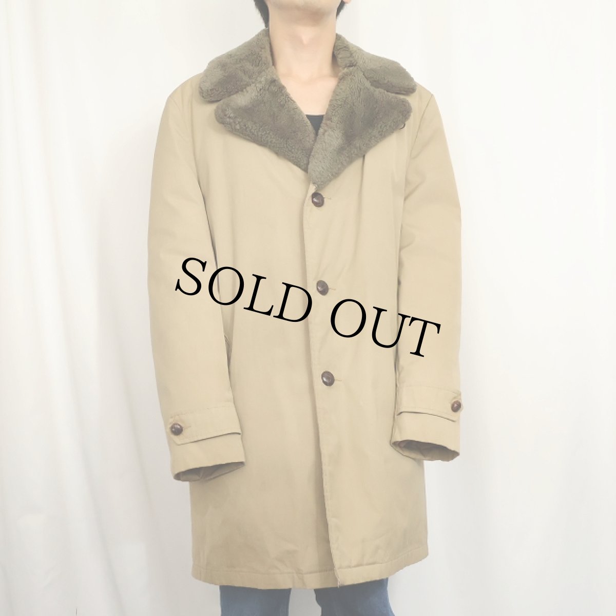 画像2: 70's L.L.Bean 筆記体タグ USA製 襟ボア グースダウンコート SIZE42 (2)