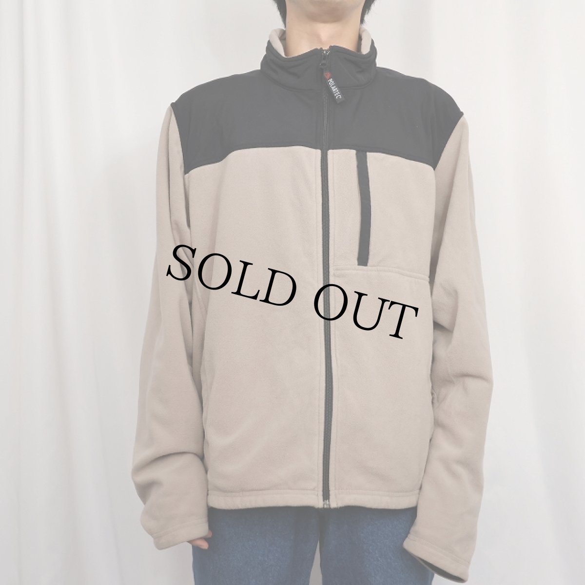 画像2: 90's Eddie Bauer EBTEK CANADA製 "POLARTEC" ナイロン切り替え フリースジップジャケット XL (2)