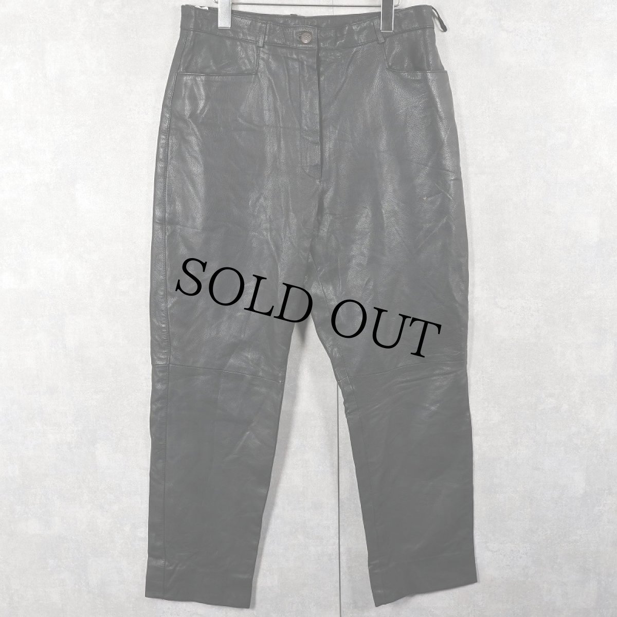 画像1: OUTRINGER レザーパンツ BLACK W33 (1)