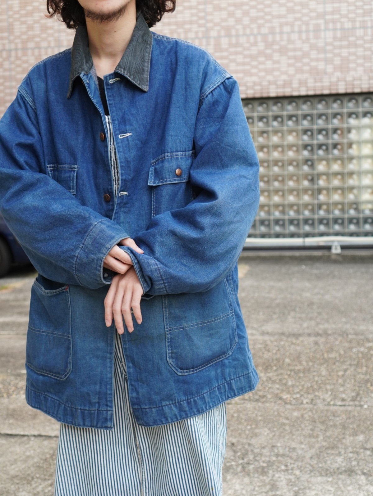 画像1: 80's BIG MAC USA製 ブランケットライナー デニムカバーオール (1)