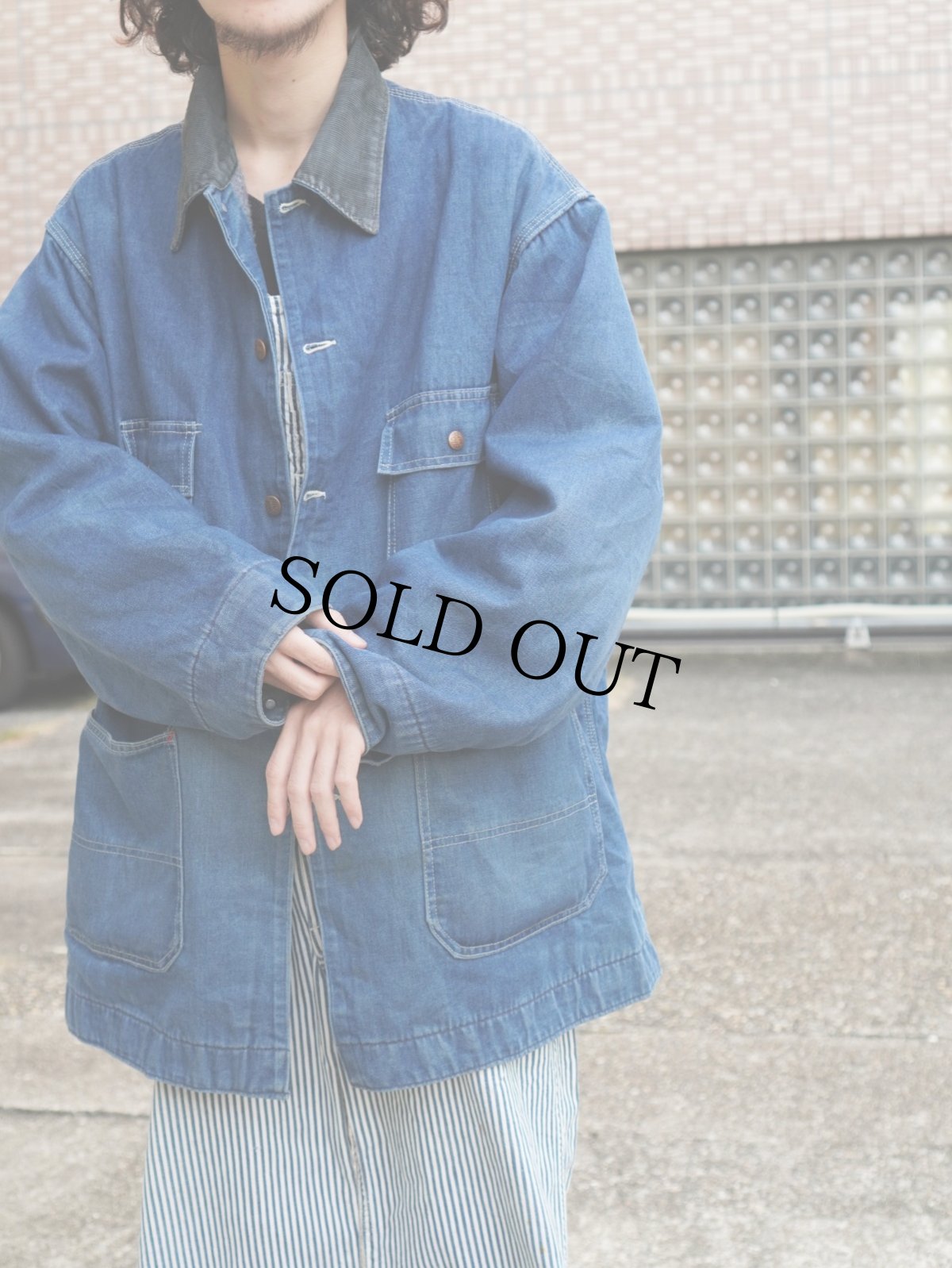 画像1: 80's BIG MAC USA製 ブランケットライナー デニムカバーオール (1)