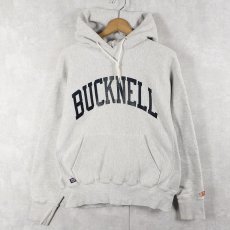 画像2: 90's the Cotton Exchange USA製 REVERSE WEAVE TYPE バックプリント スウェットフーディー S (2)