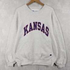 画像1: 90's RUSSELL ATHLETIC "HIGH COTTON" USA製  前V プリントスウェット XL (1)