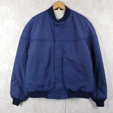 画像1: USA製 キルティングライナー ダービージャケット NAVY XL (1)