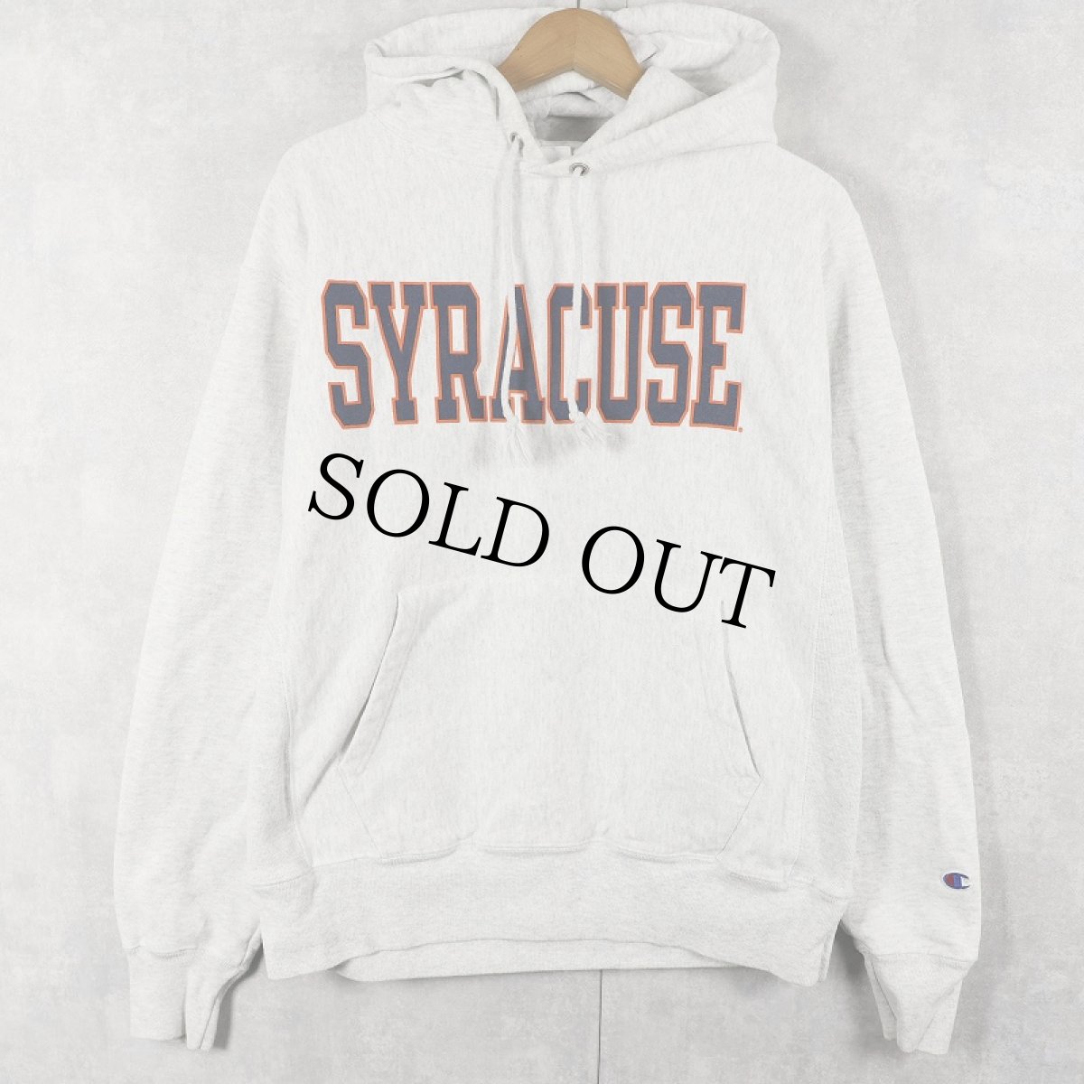 画像2: Champion REVERSE WEAVE "SYRACUSE" バックプリント スウェットフーディー M (2)